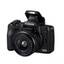 佳能（Canon）EOS M50（15-45镜头）数码微单单镜头套装黑色双核CMOS 监视器点数 约2410万有效像素